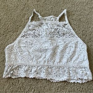 White lace bralette